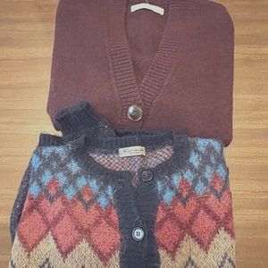 Bundle of 2 Cropped Cardigan Sweaters size Small